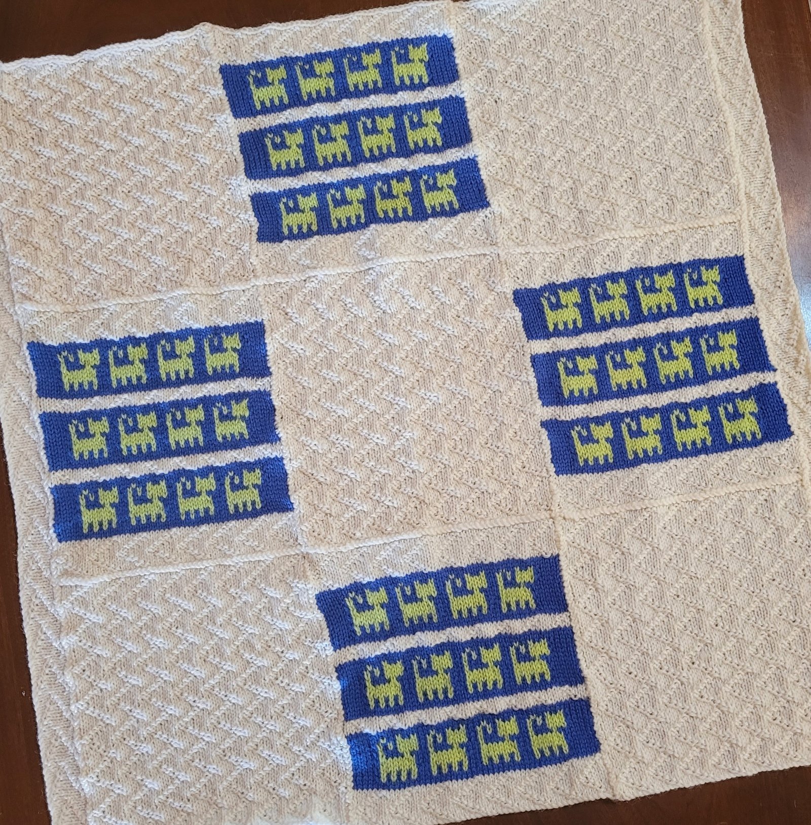 Kitty Kat baby rug in 8 ply knitting pattern - Image 7