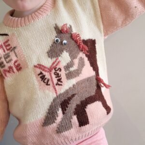 Child's Horsey Tales jumper knitting pattern