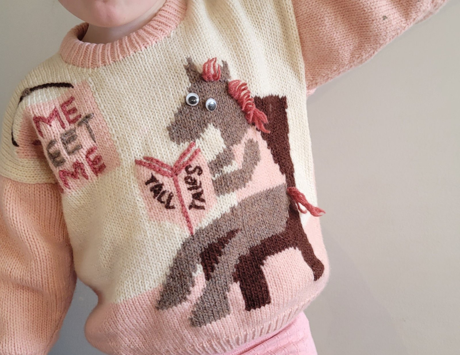 Child's Horsey Tales jumper knitting pattern